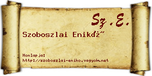 Szoboszlai Enikő névjegykártya
